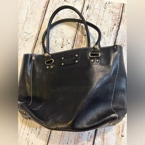 Kate Spade Black Textured Leather Tote